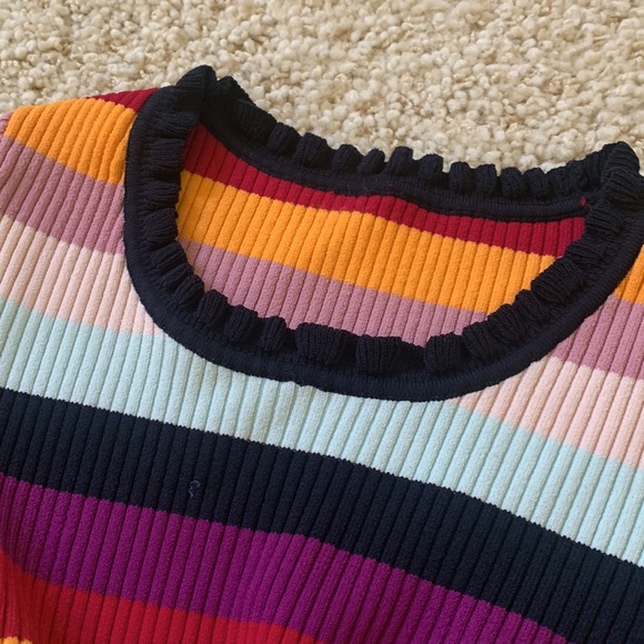 Cinq a Sept stripe rib short sleeve top XS - Picture 3 of 4